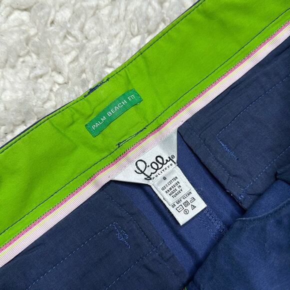 Vintage Lilly Pulitzer Navy Cropped Trouser Palm Beach Fit Coastal Grandma - Picture 3 of 10